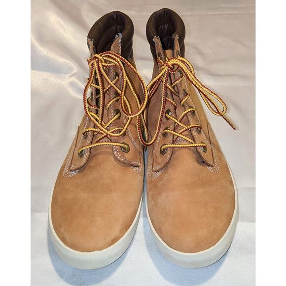 Timberland Women's Londyn Wheat Nubuck Leather Boots Booties Lace-up Size 7 GUC - Picture 3 of 9